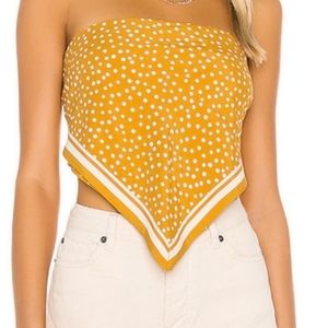 Cleobella Vegan Silky Dot Scarf Marigold Yellow